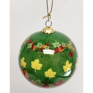 Li Bien Mouthblown Glass Hand Painted Ornament